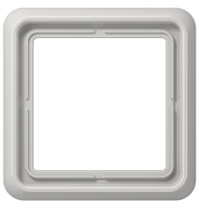 Рамка для вертикальной и горизонтальной установки ударопрочная, однократная; светло-серая  CD581WULG  Jung