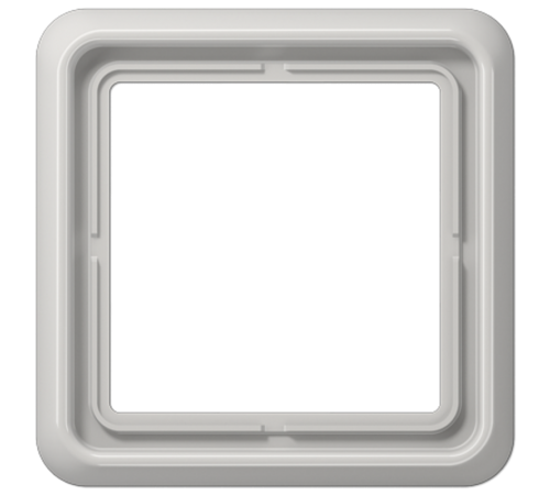 Рамка для вертикальной и горизонтальной установки ударопрочная, однократная; светло-серая  CD581WULG  Jung