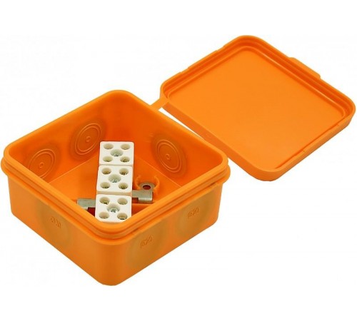 КРП 2403-10, Коробка разветвительная противопожарная (огнестойкая), оранжевый 85х85х40  КРП 2403-10  HEGEL