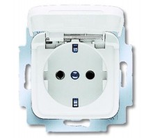 Розетка SCHUKO 16А 250В с крышкой, серия Reflex SI, цвет альпийский белый  2018-0-1508   2CKA002018A1508  ABB