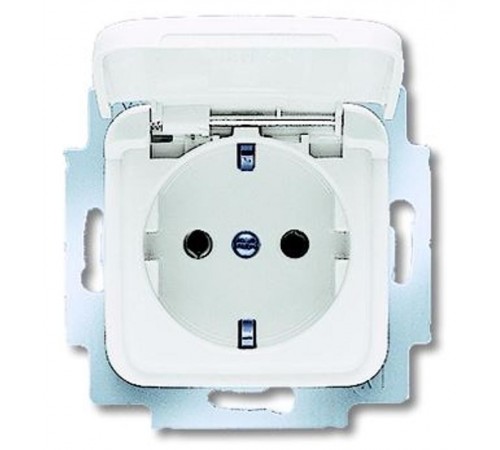 Розетка SCHUKO 16А 250В с крышкой, серия Reflex SI, цвет альпийский белый  2018-0-1508   2CKA002018A1508  ABB