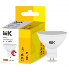Лампа светодиодная ALFA MR16 софит 10Вт 230В 3000К GU5,3  LLA-MR16-10-230-30-GU5  IEK