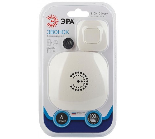 Звонок  ЭРА BIONIC Ivory беспроводной  Б0018090  ЭРА