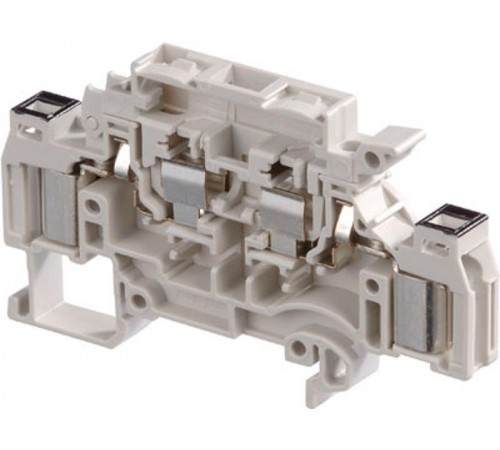 Клемма D2,5/8.SFT.ADO2 держатель предохранителя 5х20, 5х25 мм, тест. гнезда диам. 2 или 2,3 мм, ADO 2.5мм.кв., серый  1SNA199184R1100  TE