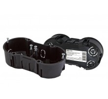 Коробка установочная 141х70х45 двухместная, инд. штрихкод с саморезами  SQ1402-1917  TDM