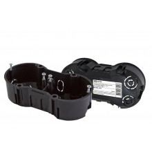 Коробка установочная 141х70х45 двухместная, инд. штрихкод с саморезами  SQ1402-1917  TDM