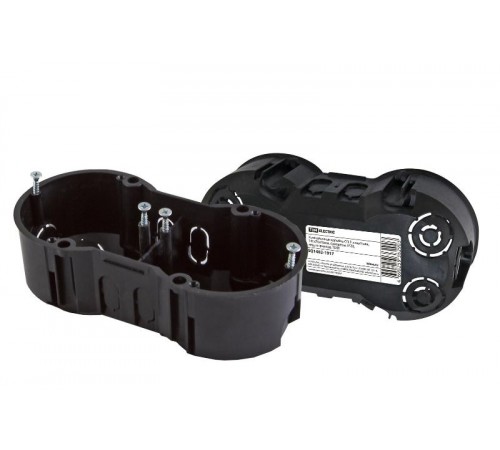 Коробка установочная 141х70х45 двухместная, инд. штрихкод с саморезами  SQ1402-1917  TDM