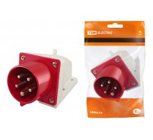 Вилка 515 стационарная 3Р+РЕ+N 16А 380В IP44   SQ0605-0013  TDM