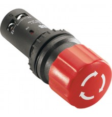 Кнопка CE3T-10R-02 аварийного останова с фиксацией 2НЗ отпускани е поворотом 30мм  1SFA619500R1051  ABB