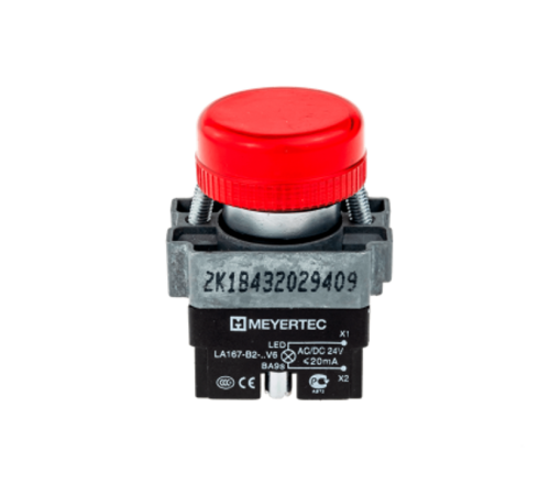 Сигнальная лампа в сборе, красный, 24V AC/DC, мет. MTB2-BV614  43346  ОВЕН