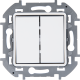 Inspiria Белый Переключатель двухклавишный с подсветкой 10AX  673665 Legrand