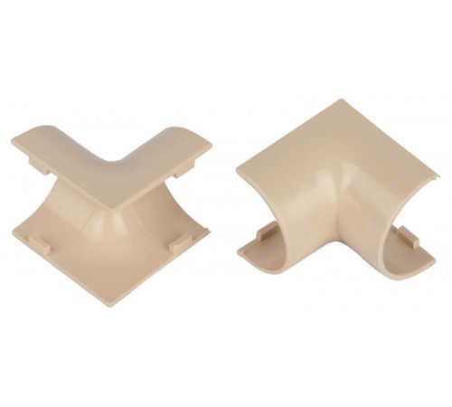 Внутренний угол  IC-KK-20-12-B для полукруглого кабель-канала бежевый 20х12мм 2шт/комплект  Б0064908  ЭРА