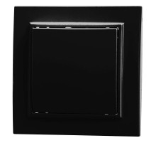 Выключатель 1-клавишный, 250V, 10А, серия Эрна, PSW10-9003-03, черный  39472  STEKKER