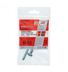 Болт DIN 571 сантехнический оцинк 8х80 (2 шт) - пакет ( 0,054 кг)  102590  Tech-KREP