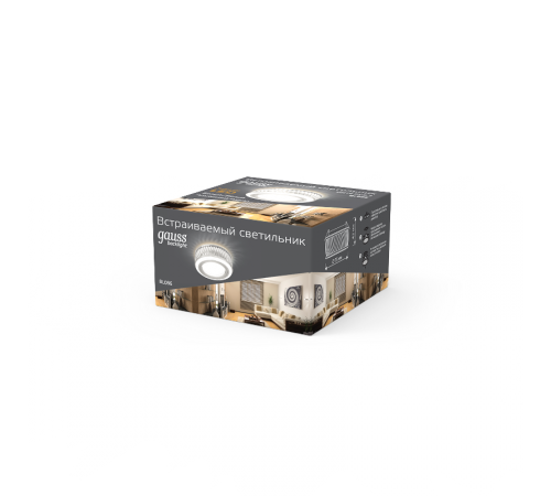 Светильник  Backlight BL086 Кругл. Белый/Белый, Gu5.3, 3W, LED 3000K 1/30  BL086  Gauss