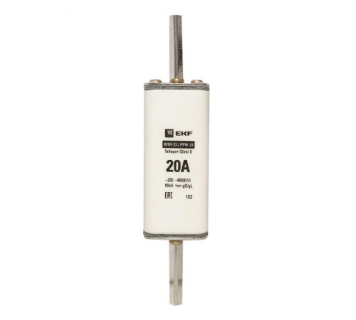Плавкая вставка ППН-33 160/ 20А габарит 0  fus-33-0/160/20  EKF