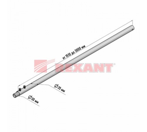 Мачта для антенн "Крым-3" 300 см телескопическая  34-0485  REXANT