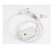 Провод электрический для LED лент UCX-SP4/N22 WHITE 1 STICKER ULS-N22 RGB NEON 220В, 8x16мм, 4 контакта. белый  UL-00005799  Uniel