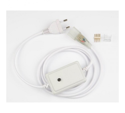 Провод электрический для LED лент UCX-SP4/N22 WHITE 1 STICKER ULS-N22 RGB NEON 220В, 8x16мм, 4 контакта. белый  UL-00005799  Uniel