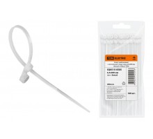 Хомут нейлоновый с монтажным отверстием 4,3х200 мм (белый) (100шт)  SQ0515-0505  TDM