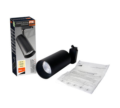 Светильник светодиодный трековый однофазный PTR 0732 32w 3000K 24° BL (чёрный) IP40  .5018600  Jazzway