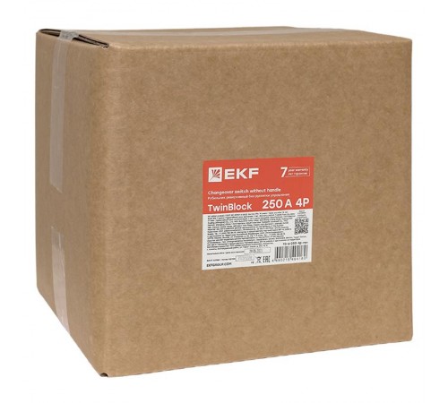 Рубильник 250A 4P реверсивный без рукоятки управления TwinBlock  tb-s-250-4p-rev  EKF
