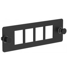 ITK Планка для 4-х Keystone UTP черная  CP05-4U  ITK