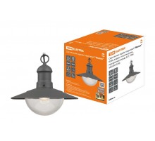 Светильник садово-парковый "Милан" 60 Вт, подвес, пластик/алюм., прозрачное/серый, Е27  SQ0330-0236  TDM