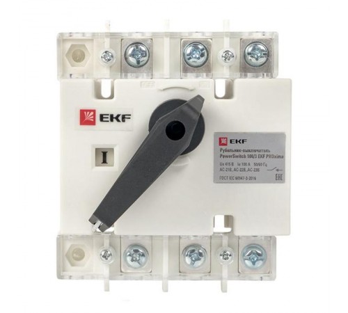 Рубильник-выключатель 100A 3P c рукояткой управления для прямой установки PowerSwitch  psds-100-3  EKF