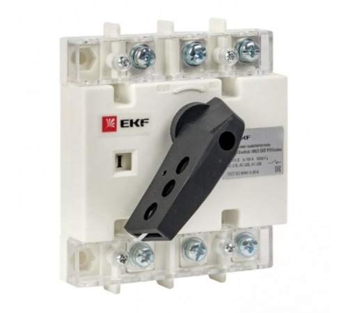 Рубильник-выключатель 100A 3P c рукояткой управления для прямой установки PowerSwitch  psds-100-3  EKF