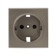 Валенсия лицевая панель розетки 1-местной с/з 16А кашемир с защ. штор. EKF PROxima   ESR16-L-028-40   EKF