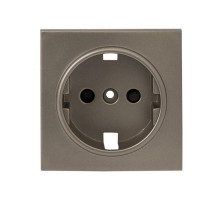 Валенсия лицевая панель розетки 1-местной с/з 16А кашемир с защ. штор. EKF PROxima   ESR16-L-028-40   EKF