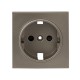 Валенсия лицевая панель розетки 1-местной с/з 16А кашемир с защ. штор. EKF PROxima   ESR16-L-028-40   EKF