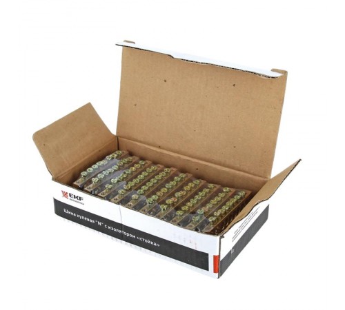 Шина "0" 63.08 (2 изолятора стойка) латунь EKF PROxima  sn0-63-08-2  EKF