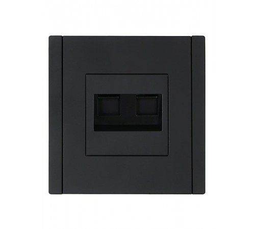 FORTE&PIANO Розетка комп. 2-ая RJ45 кат.6 FP134 черный  FP-K20-2-K02  IEK