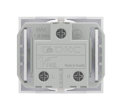 Розетка со шторками з/к 2мод. 16А IP20 белая Viva   45005  DKC