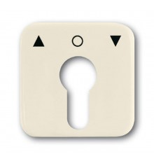 Плата центральная (накладка) с поворотной ручкой,, серия Busch-Duro 2000 SI, цвет слоновая кость  1710-0-1332   2CKA001710A1332  ABB