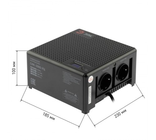 Стабилизатор напряжения   CНК-2000-УЦ компактный универсальный, 140-260В/220В, 2000ВА  Б0051112  ЭРА