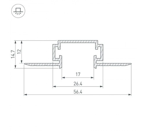 Профиль-держатель TEK-PDS-D-2000  026515  Arlight