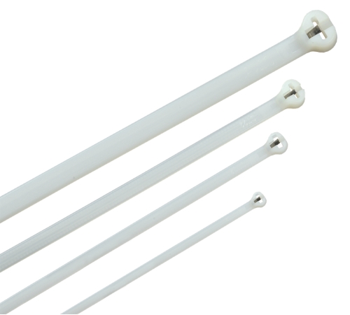 Хомут Хку 7,6х220мм со стальным замком белый (100шт)  UHH34-D076-220-100-K01  IEK