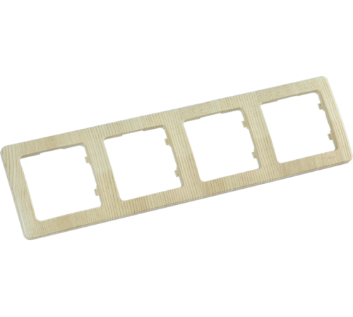 Рамка четырёхместная, скрытой установки, цвет сосна  Р404-02  HEGEL