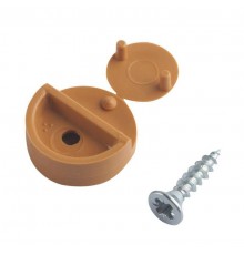 Зеркалодержатель пласт. для мебели бежевый бук с шур. (8 шт) - пакет   127526  Tech-KREP