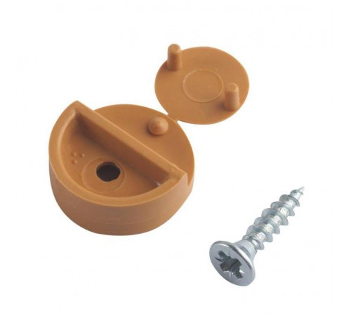 Зеркалодержатель пласт. для мебели бежевый бук с шур. (8 шт) - пакет   127526  Tech-KREP