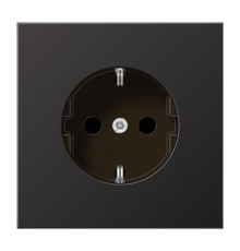 Штепсельная розетка SCHUKO 16А / 250В, пружинные зажимы; металл; dark; Aluminium  AL1520D  Jung