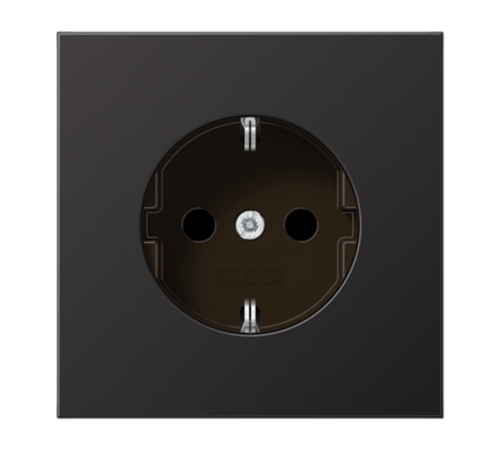 Штепсельная розетка SCHUKO 16А / 250В, пружинные зажимы; металл; dark; Aluminium  AL1520D  Jung