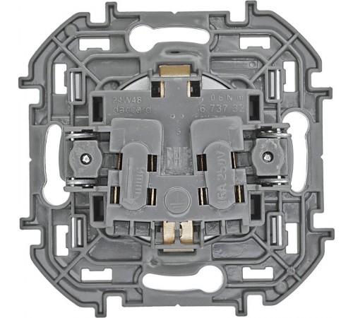 Inspiria Алюминий Розетка с заземлением С/У со шторками 16А без рамки  673732  Legrand