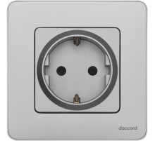 Inspiria Алюминий Розетка с заземлением С/У со шторками 16А без рамки  673732  Legrand