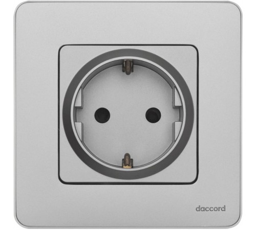 Inspiria Алюминий Розетка с заземлением С/У со шторками 16А без рамки  673732  Legrand