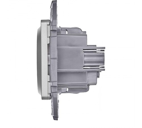 Inspiria Алюминий Розетка с заземлением С/У со шторками 16А без рамки  673732  Legrand