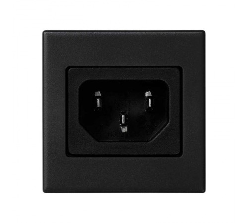 Simon Connect Адаптер с штыревым разъёмом С14,"папа"( IEC320), К45, графит  K305A-14  Simon